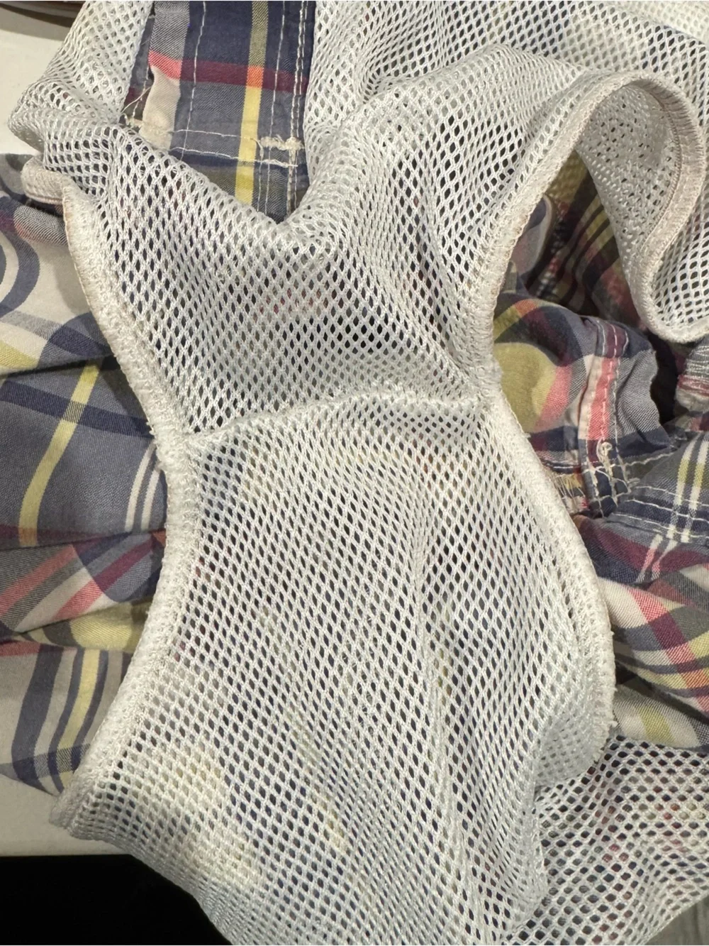 Polo Ralph Lauren Boys Plaid Swim Trunks Mesh Lined Drawstring Size 2T EUC